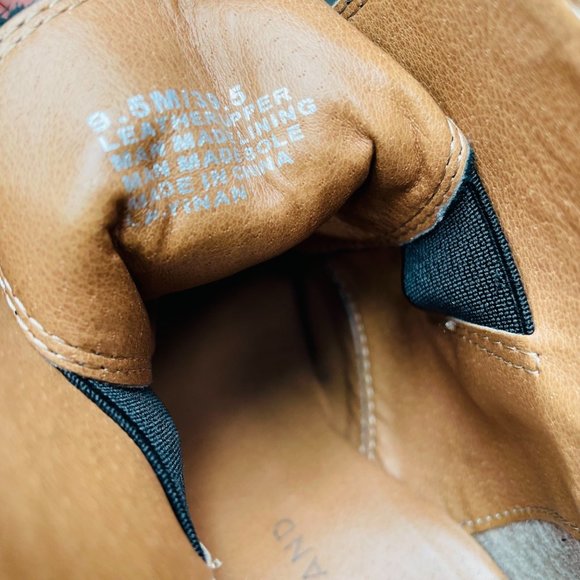 Lucky Brand Yinan Black Leather Platform Wedge Ankle Boot Size 9.5 - Picture 9 of 9